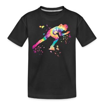 Patineuse de vitesse Sportswoman Patinage de vitesse - T-shirt bio Premium Enfant - noir - Devant