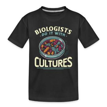 Microbiologiste Microbiologie Laboratoire Biologie des staphylocoques - T-shirt bio Premium Enfant - noir - Devant