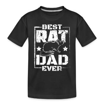 Pet Rat lover owner, Best rat dad ever - Kinder Premium Bio T-Shirt - Schwarz - Vorne