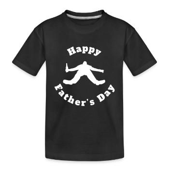 Bonne fête des pères Blanc - T-shirt bio Premium Enfant - noir - Devant