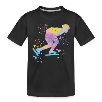 Patineuse de vitesse Sportswoman Patinage de vitesse - T-shirt bio Premium Enfant - noir - Devant