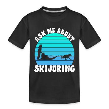 Chiens de traîneau - T-shirt bio Premium Enfant - noir - Devant