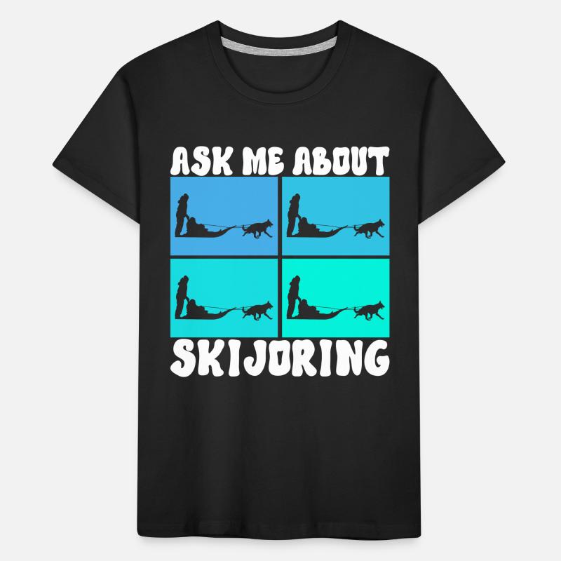 Sledding Sled dogs Kids' Premium Organic T-Shirt