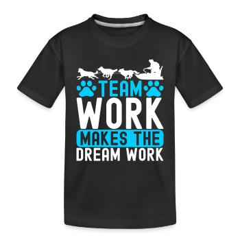 Chiens de traîneau - T-shirt bio Premium Enfant - noir - Devant