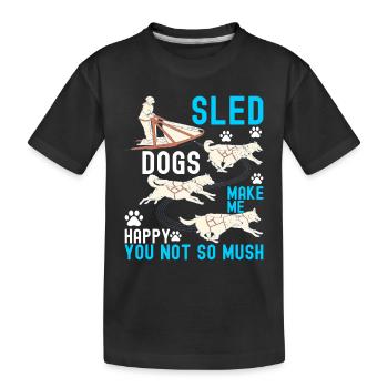 Chiens de traîneau - T-shirt bio Premium Enfant - noir - Devant