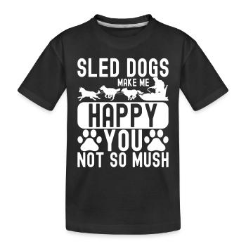 Traîneau Chiens de traîneau - T-shirt bio Premium Enfant - noir - Devant
