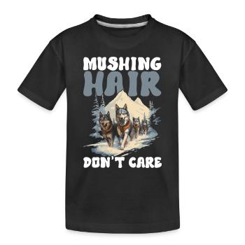 Chiens de traîneau - T-shirt bio Premium Enfant - noir - Devant