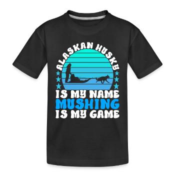 Traîneau Chiens de traîneau - T-shirt bio Premium Enfant - noir - Devant