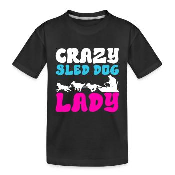 Traîneau Chiens de traîneau - T-shirt bio Premium Enfant - noir - Devant