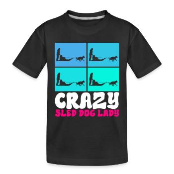 Traîneau Chiens de traîneau - T-shirt bio Premium Enfant - noir - Devant