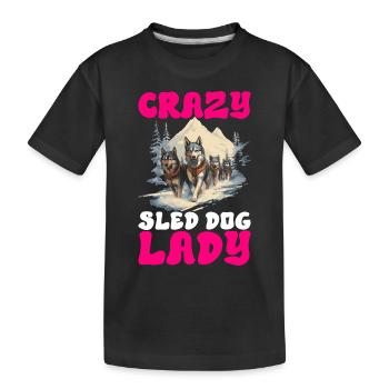 Traîneau Chiens de traîneau - T-shirt bio Premium Enfant - noir - Devant