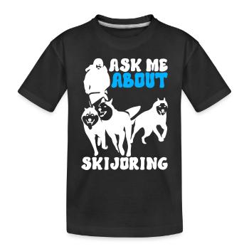 Traîneau Chiens de traîneau - T-shirt bio Premium Enfant - noir - Devant