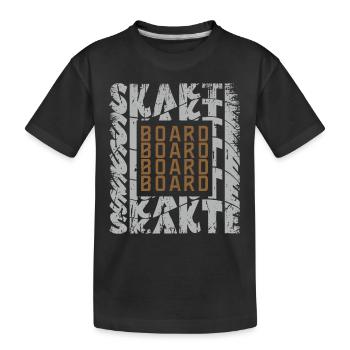 Skateboard Skaten Skateboarder Skater Skaten - Kinder Premium Bio T-Shirt - Schwarz - Vorne