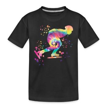 Patineuse de vitesse Sportswoman Patinage de vitesse - T-shirt bio Premium Enfant - noir - Devant