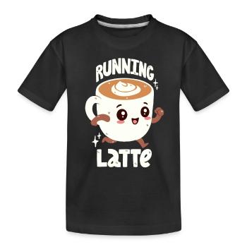 Le Caffè Latte est en retard - T-shirt bio Premium Enfant - noir - Devant