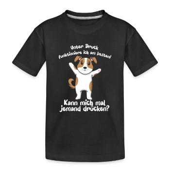 Je fonctionne mieux sous pression - T-shirt bio Premium Enfant - noir - Devant