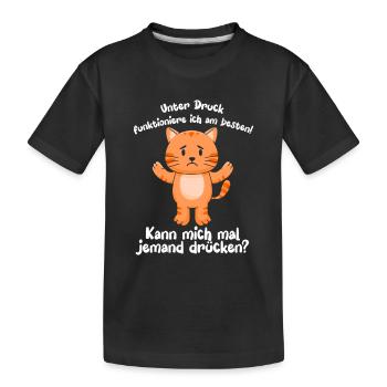 Je fonctionne mieux sous pression - T-shirt bio Premium Enfant - noir - Devant