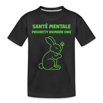 sensibilisation santé mentale - T-shirt bio Premium Enfant - noir - Devant
