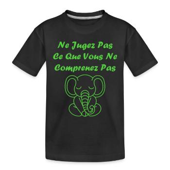 sensibilisation santé mentale - T-shirt bio Premium Enfant - noir - Devant