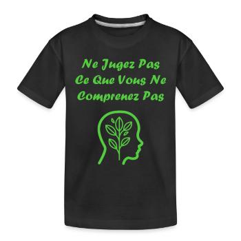 sensibilisation santé mentale - T-shirt bio Premium Enfant - noir - Devant