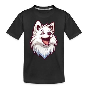 Spitz du Japon | Spitz japonais | Illustration de dessin animé - T-shirt bio Premium Enfant - noir - Devant