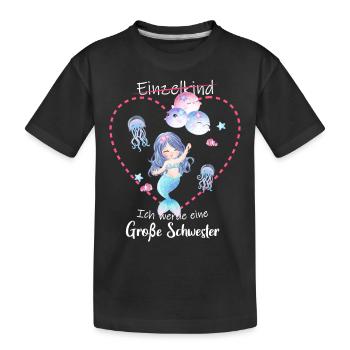 I'm going to be a big sister in 2025 - Kids' Premium Organic T-Shirt - black - Front
