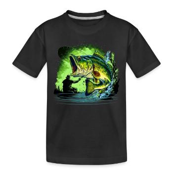 Poisson bar - T-shirt bio Premium Enfant - noir - Devant