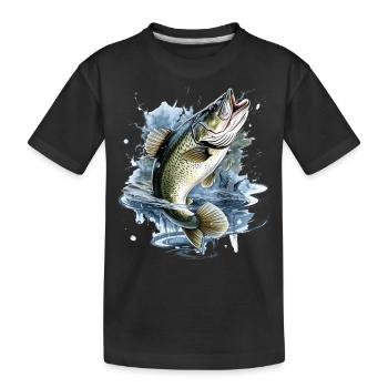 Poisson bar - T-shirt bio Premium Enfant - noir - Devant