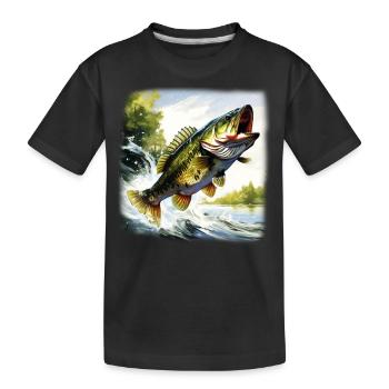 Poisson bar - T-shirt bio Premium Enfant - noir - Devant
