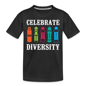 Bingo Player Celebrate Diversity - Kinder Premium Bio T-Shirt - Schwarz - Vorne
