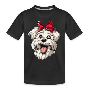 Maltais | Maltais | Illustration de dessin animé - T-shirt bio Premium Enfant - noir - Devant