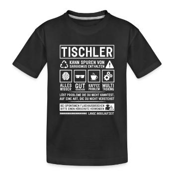 May contain traces of sarcasm - Kids' Premium Organic T-Shirt - black - Front