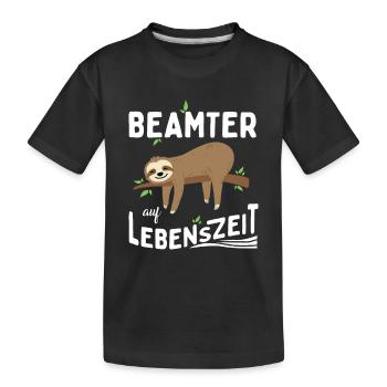 Fonctionnaire à vie - T-shirt bio Premium Enfant - noir - Devant