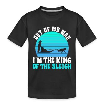 Traîneau Chiens de traîneau - T-shirt bio Premium Enfant - noir - Devant
