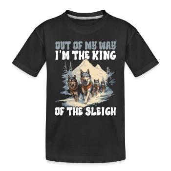 Traîneau Chiens de traîneau - T-shirt bio Premium Enfant - noir - Devant