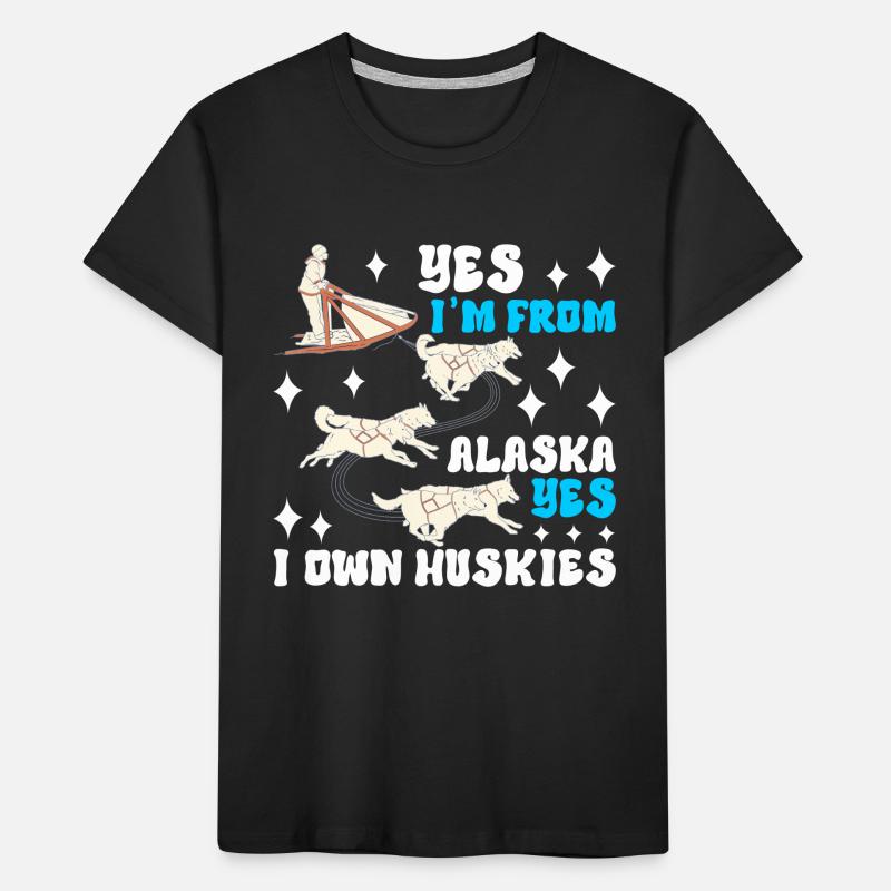 Sledding Sled dogs Kids' Premium Organic T-Shirt