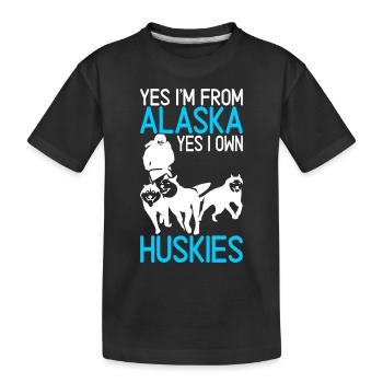 Traîneau Chiens de traîneau - T-shirt bio Premium Enfant - noir - Devant
