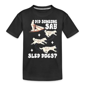 Traîneau Chiens de traîneau - T-shirt bio Premium Enfant - noir - Devant