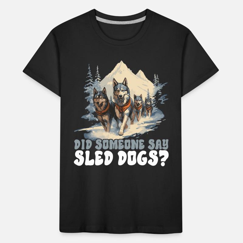 Sledding Sled dogs Kids' Premium Organic T-Shirt
