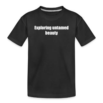 Camping - À la découverte de la beauté sauvage - T-shirt bio Premium Enfant - noir - Devant