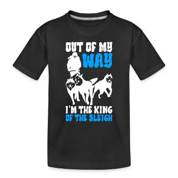 Traîneau Chiens de traîneau - T-shirt bio Premium Enfant - noir - Devant