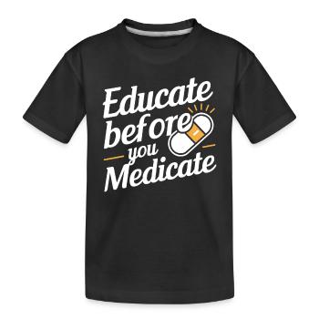 l’abus d’antibiotiques, la résistance aux antibiotiques, - T-shirt bio Premium Enfant - noir - Devant