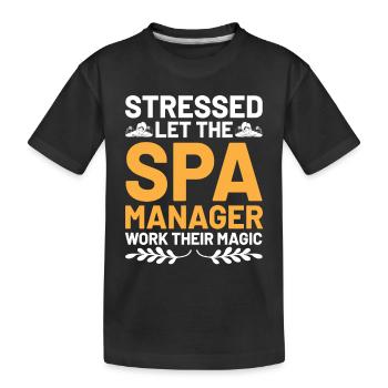 SPA-Manager Job Wellness Lustiges SPA-Management Sayi - Kinder Premium Bio T-Shirt - Schwarz - Vorne