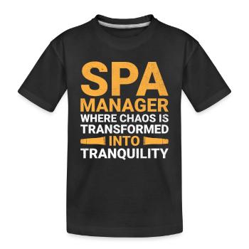 Gestionnaire de SPA Emploi Bien-être Drôle Gestion de SPA Sayi - T-shirt bio Premium Enfant - noir - Devant
