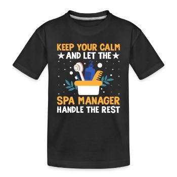 Gestionnaire de SPA Emploi Bien-être Drôle Gestion de SPA Sayi - T-shirt bio Premium Enfant - noir - Devant