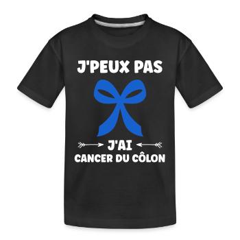 Sensibilisation au cancer du côlon - T-shirt bio Premium Enfant - noir - Devant