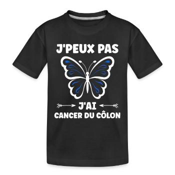 Sensibilisation au cancer du côlon - T-shirt bio Premium Enfant - noir - Devant