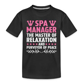 Gestionnaire de SPA Emploi Bien-être Drôle Gestion de SPA Sayi - T-shirt bio Premium Enfant - noir - Devant
