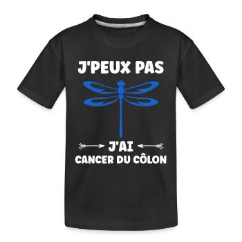 Sensibilisation au cancer du côlon - T-shirt bio Premium Enfant - noir - Devant