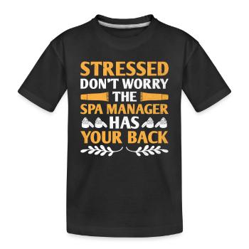 SPA-Manager Job Wellness Lustiges SPA-Management Sayi - Kinder Premium Bio T-Shirt - Schwarz - Vorne